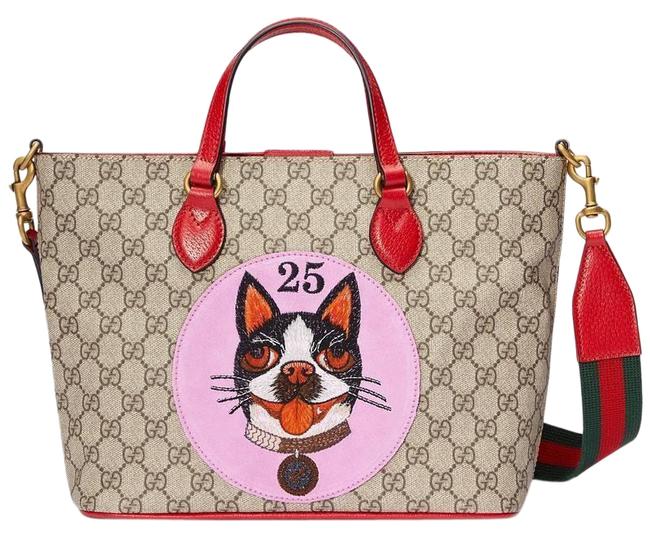 Gucci Tote bosco Patched Beige Gg Supreme Canvas Shoulder Bag 