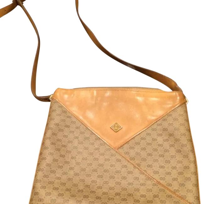 Gucci Vintage Beige Leather Shoulder Bag 