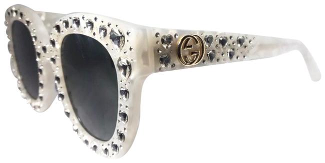Gucci White Gold Star Studs Sunglasses 