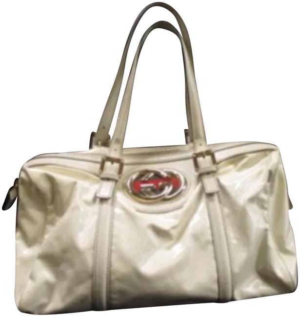 Gucci Britt X Large Vinyl Satchel 