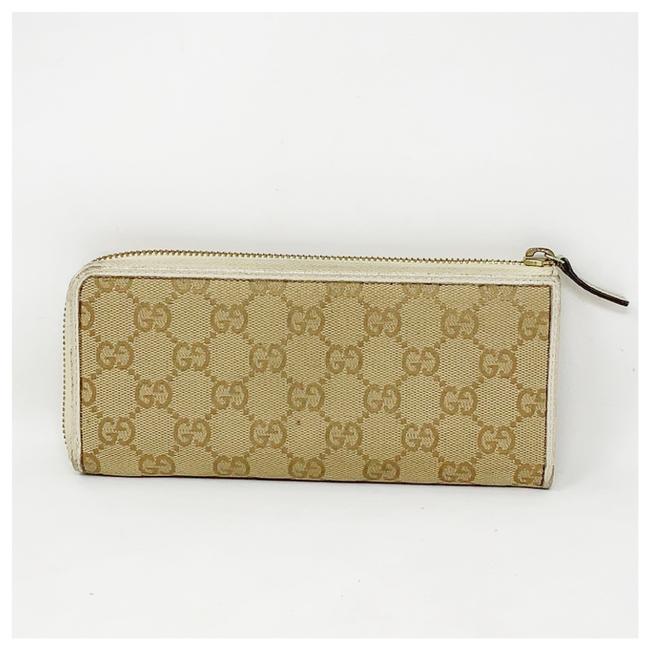 Gucci Yellow White Zippier Around Wallet 