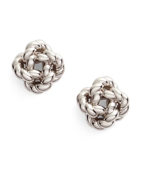 Tory Burch Silver Knot Earrings 