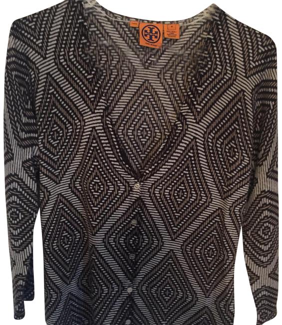 Tory Burch 33083118 Creamy White Navy and Light Olive Sweater 