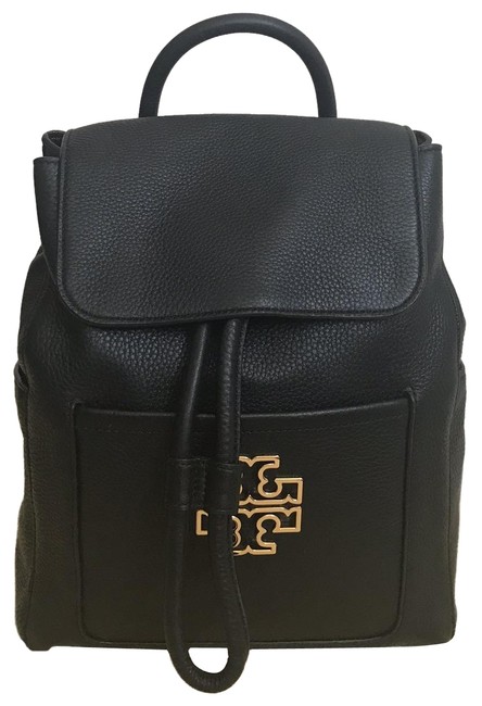 Tory Burch Backpack Britten Black Leather Tote 