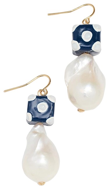 Tory Burch Baroque Pearl Bead Drop Earrings 