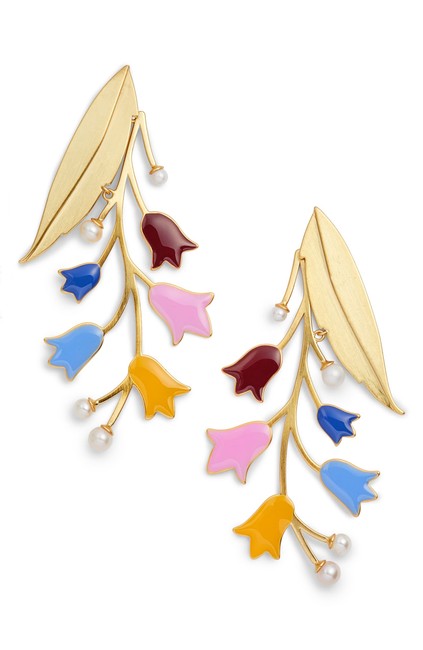 Tory Burch Bellflower Statement Earrings 