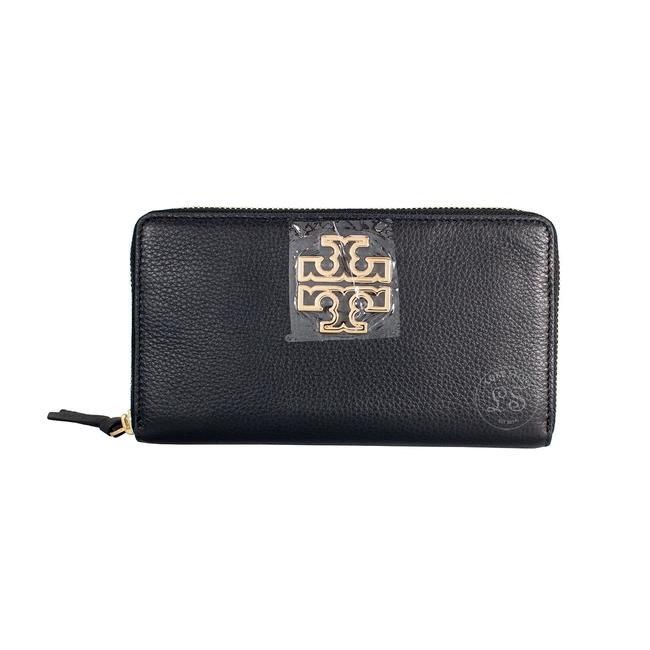 Tory Burch Black Britten Zip Continental Wallet 
