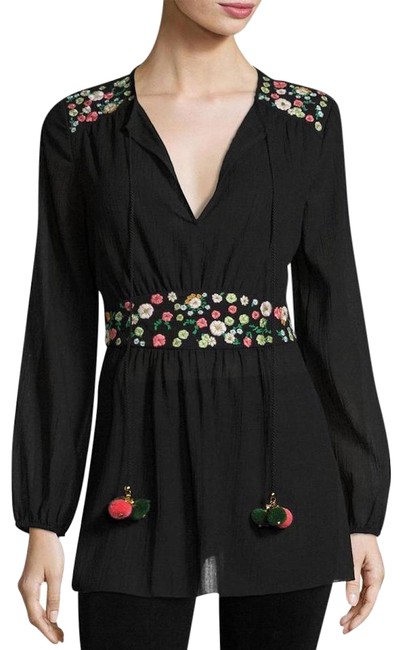 Tory Burch Black Embelished Pom TunicS 