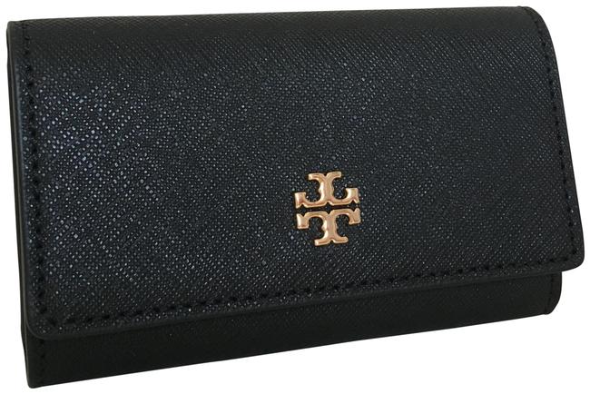 Tory Burch Black Emerson Key Case Wallet 
