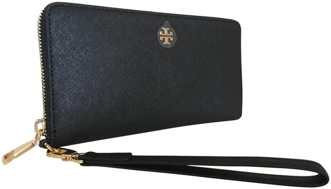 Tory Burch Black Emerson Passport Continental Wallet 