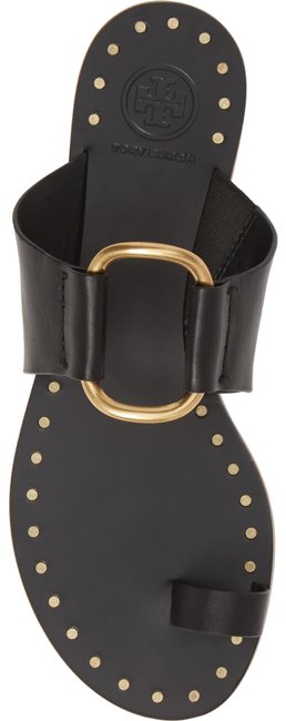 Tory Burch Black Ravello Toe Ring Sandals