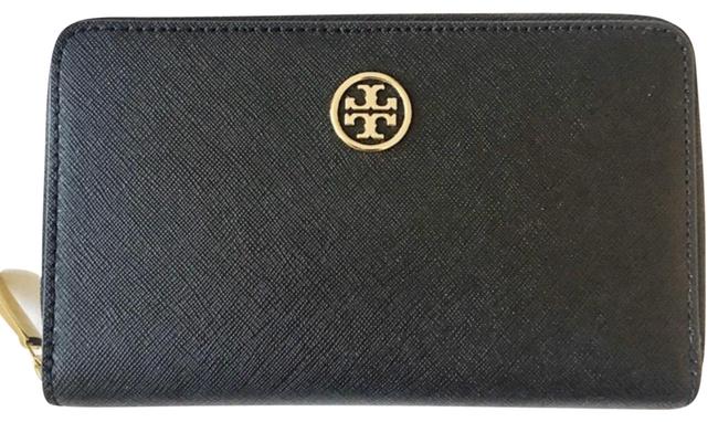 Tory Burch Black Robinson Mini Continental Wallet 