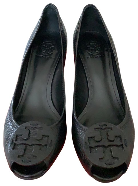 Tory Burch Black Sally 2 Wedges