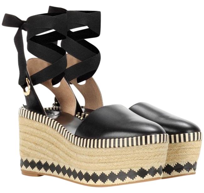 Tory Burch Black Sandals Platforms 5 