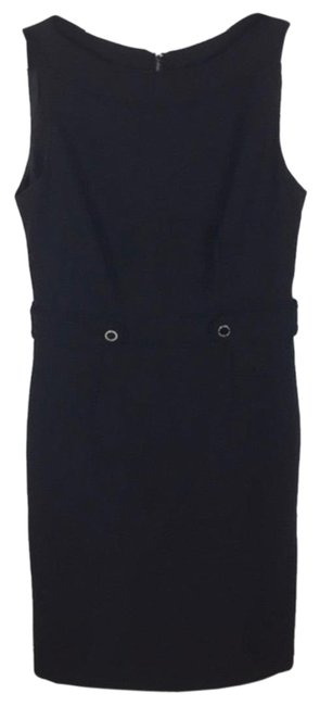 Tory Burch Black Wool V Neck Sheath Mid length Work Office Dress  