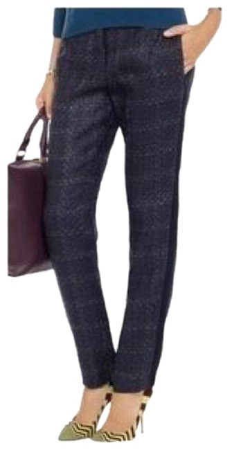 Tory Burch Blue Drew Glazed Tweed Pants26 