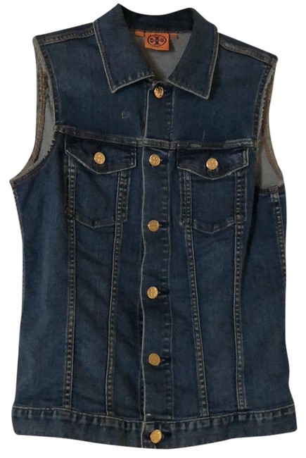 Tory Burch Blue Jeans Vest  