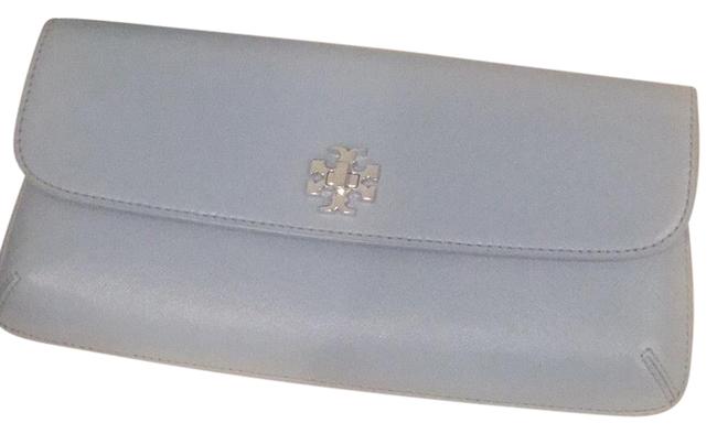 Tory Burch Blue Leather Clutch 