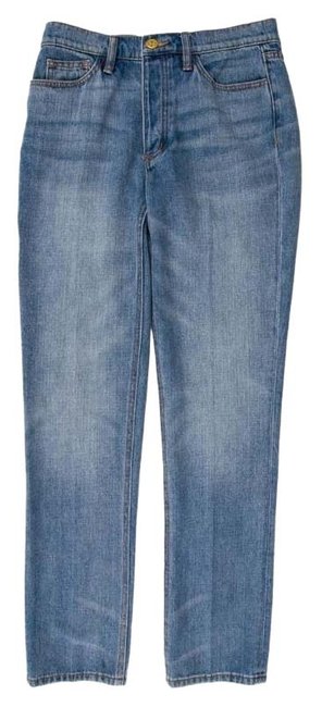Tory Burch Blue Medium Wash Darling Straight Leg Jeans 0 X 24 