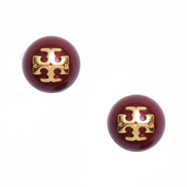 Tory Burch Bordeaux Pearl Evie Earrings 