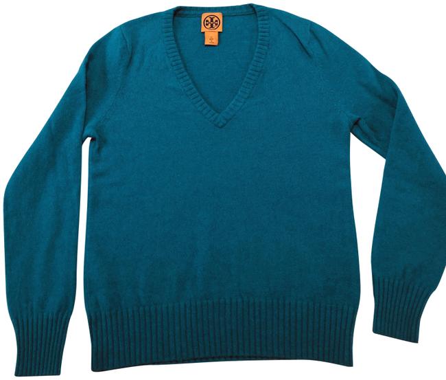 Tory Burch Brilant and Lush Teal Sweater 