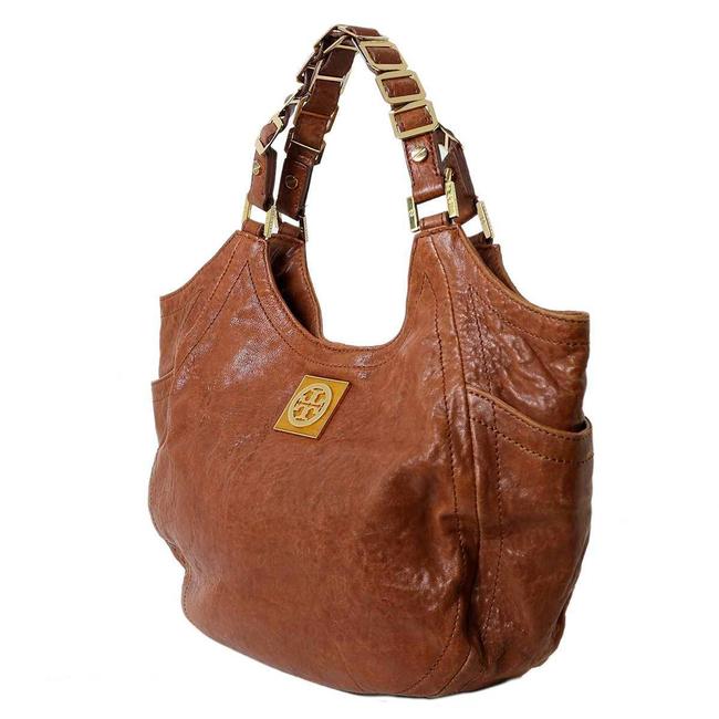 Tory Burch Brown Leather Shoulder Bag 
