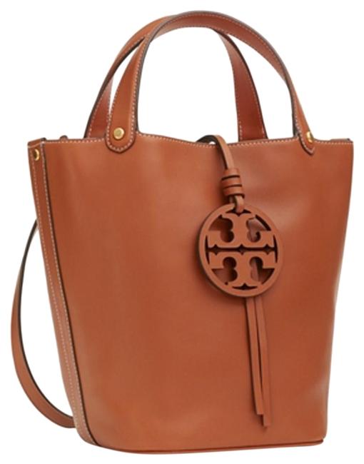 Tory Burch Bucket Miller Aged Camello Leather Tote 