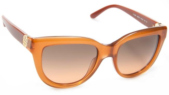 Tory Burch Burnt Orange Nwot TyMilky BrickGrey Lens Sunglasses 