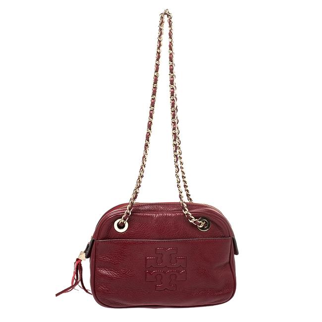 Tory Burch Camera Red Leather Shoulder Bag 