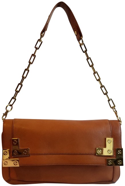 Tory Burch Chain Brown Leather Shoulder Bag 