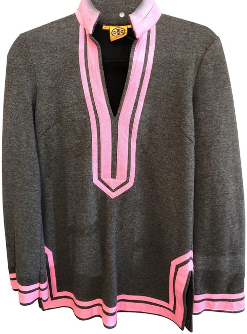 Tory Burch Charcoal Pink Cotton Blend Style#31092100 Tunic