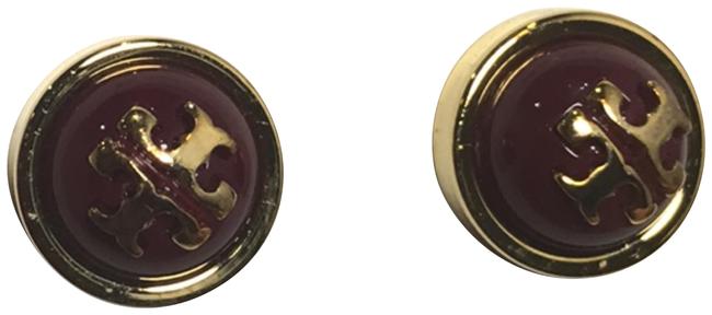 Tory Burch Cherry Red Stud Melodie Earrings 
