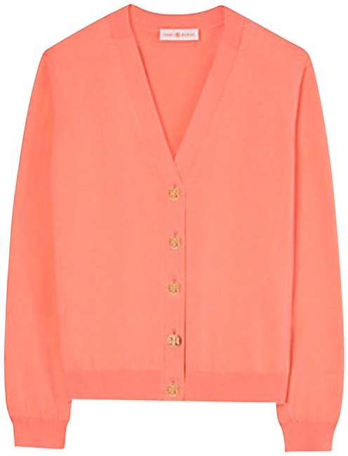 Tory Burch Coral Sunset Margeaux Cardigan
