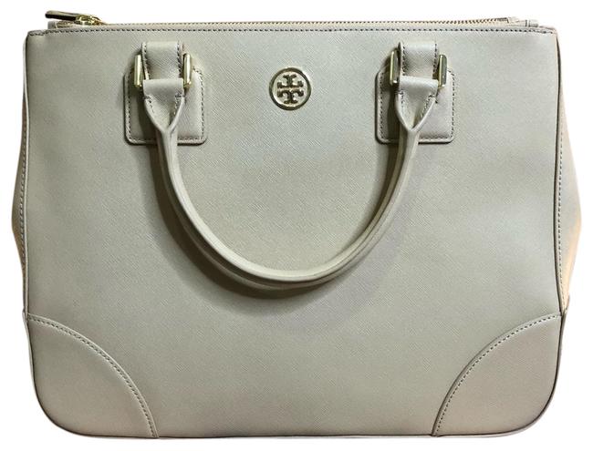 Tory Burch Cream Leather Tote 