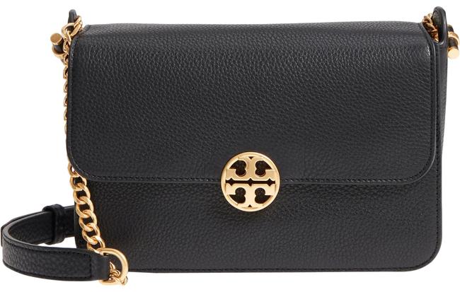 Tory Burch Crossbody Chelsea Black Leather Shoulder Bag 