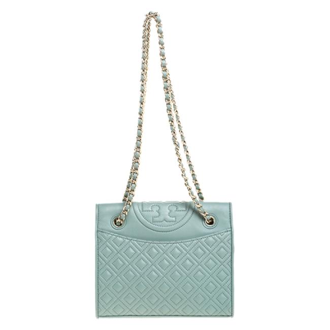Tory Burch Crossbody Fleming Green Leather Shoulder Bag 