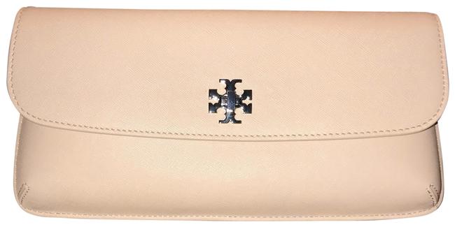Tory Burch Diana Light Oak Leather Clutch 