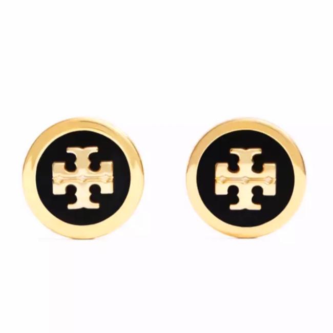 Tory Burch Enamel Raised Logo Earrings 