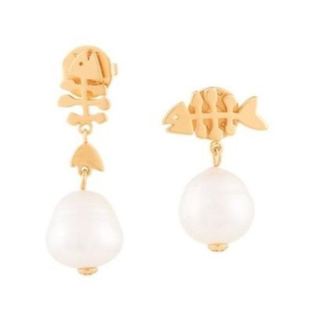 Tory Burch Fish And Pearl Drop Earrings 