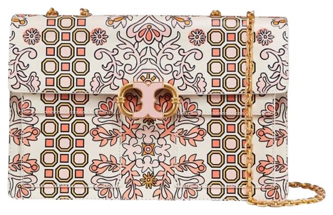 Tory Burch Gemini Link Chain White Multi Leather Shoulder Bag 