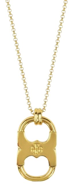 Tory Burch Gemini Link Gold Pendant Necklace 