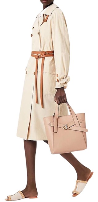 Tory Burch Gemini Link Bag New Spring Purse Beige Nude Leather Tote 