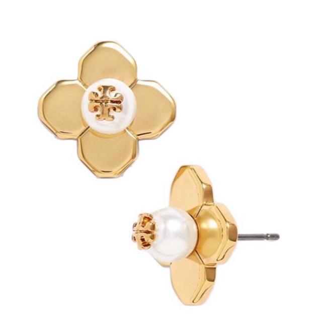 Tory Burch Gold Babylon Pearl Earrings 