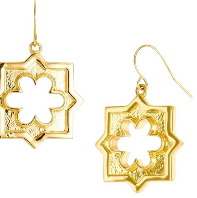Tory Burch Gold Geo Star Dangling Drop Earrings 