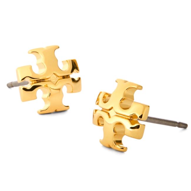 Tory Burch Gold Kira Small Logo Earrings 