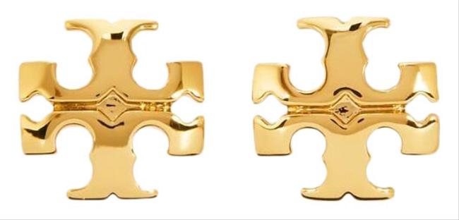 Tory Burch Gold Kira Stud Small Logo Earrings 
