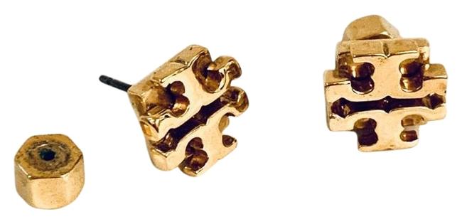 Tory Burch Gold Logo Earrings 