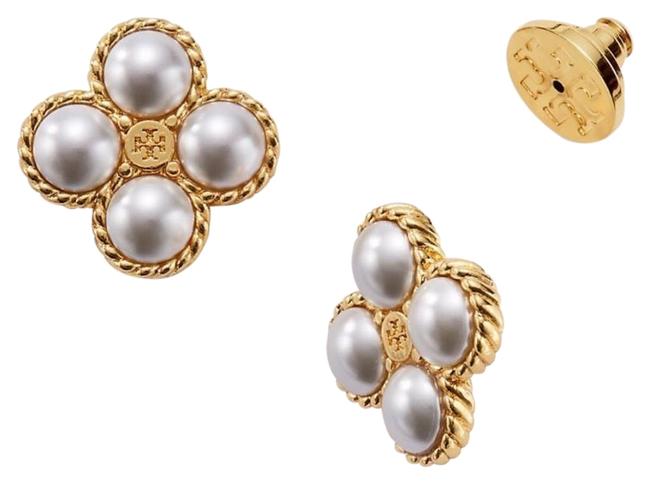 Tory Burch Gold New Pearl Earrings 