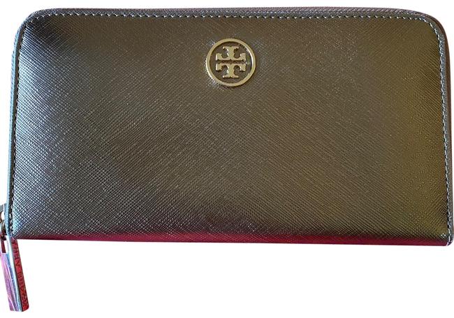 Tory Burch Gold Robinson Zip Wallet 