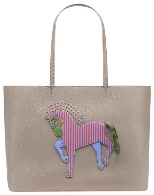 Tory Burch Gray Horse Tote 